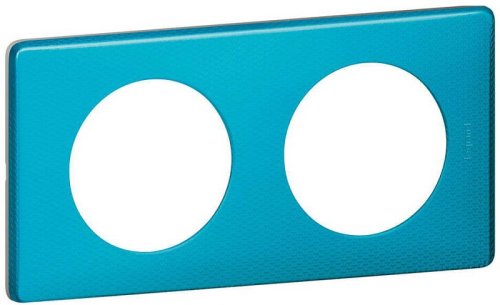 Рамка универсальная Legrand Celiane 2-м. металл лазурный пунктум картинка